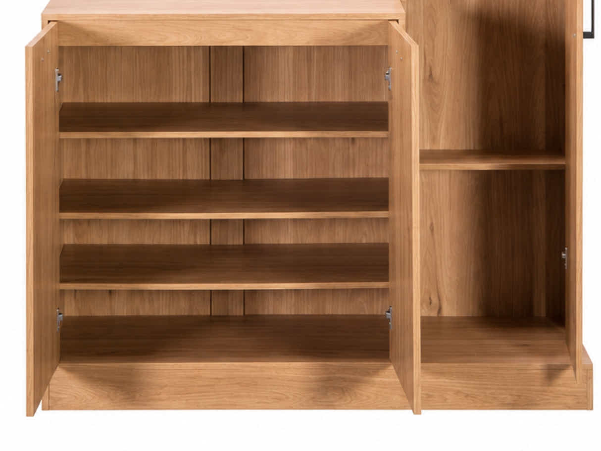 Ingang Shoe and Coat Storage With Mirror