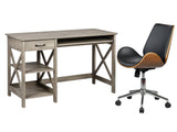 Writing Desk Rustic Oak & Bentwood Office Chair