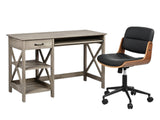 Writing Desk Rustic Oak & Rocket Wooden Executive Office Chair