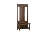 Hall Tree And Shoe Bench - Walnut
