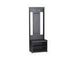 Hall Tree And Shoe Bench - Antique Black