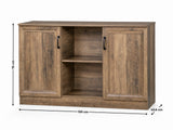 2-Door Sideboard Buffet Rustic Oak - 120 cm