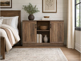 2-Door Sideboard Buffet Rustic Oak - 120 cm