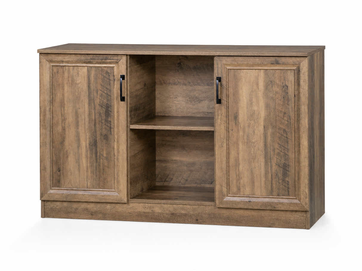 2-Door Sideboard Buffet Rustic Oak - 120 cm