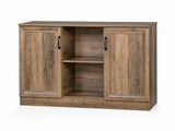 2-Door Sideboard Buffet Rustic Oak - 120 cm