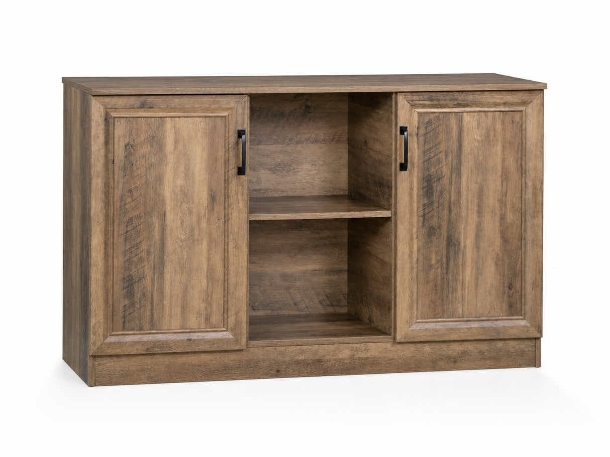 2-Door Sideboard Buffet Rustic Oak - 120 cm