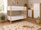 Space-Saving Kids Bedroom Combo - Bunk Bed, Mattresses, Tallboy & Wardrobe