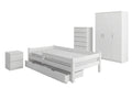 Elegant White Kids Bedroom Combo - 5 piece