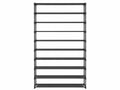 Shoe Rack Cabinet Stackable 50 Pairs 10-Tier Black