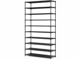 Shoe Rack Cabinet Stackable 50 Pairs 10-Tier Black