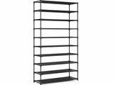 Shoe Rack Cabinet Stackable 50 Pairs 10-Tier Black
