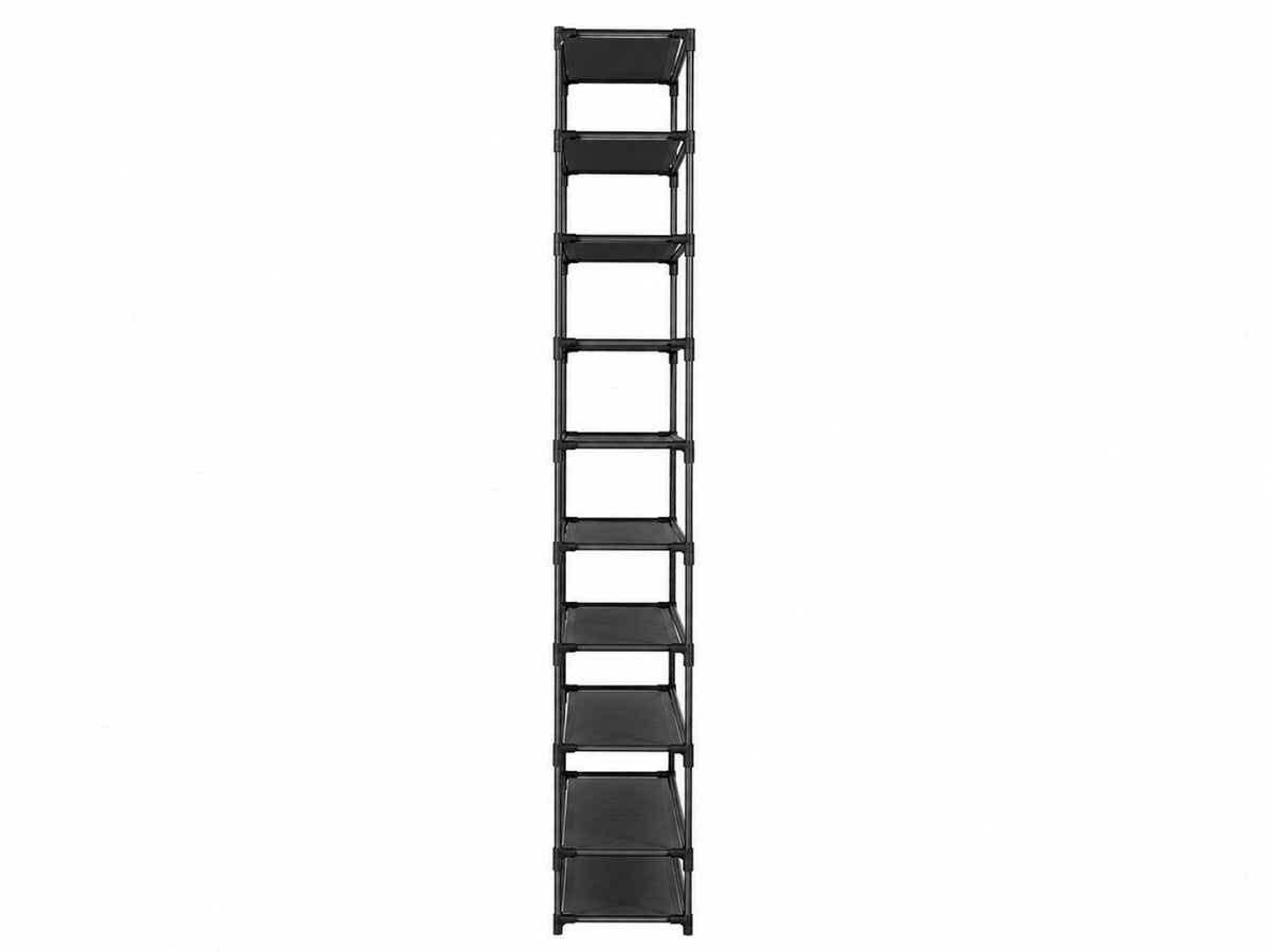 Shoe Rack Cabinet Stackable 50 Pairs 10-Tier Black