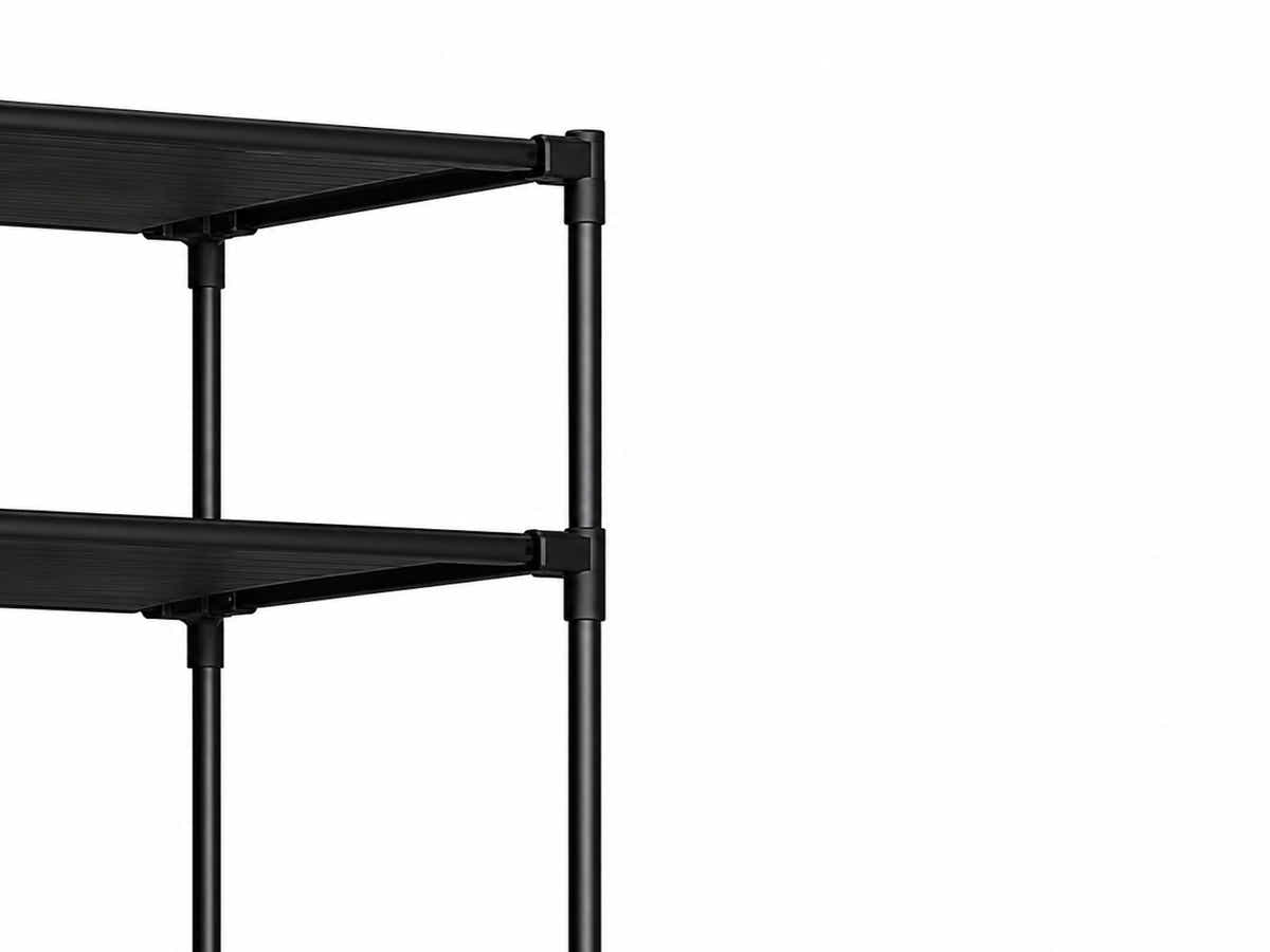 Shoe Rack Cabinet Stackable 50 Pairs 10-Tier Black