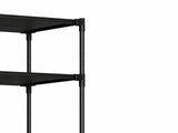 Shoe Rack Cabinet Stackable 50 Pairs 10-Tier Black