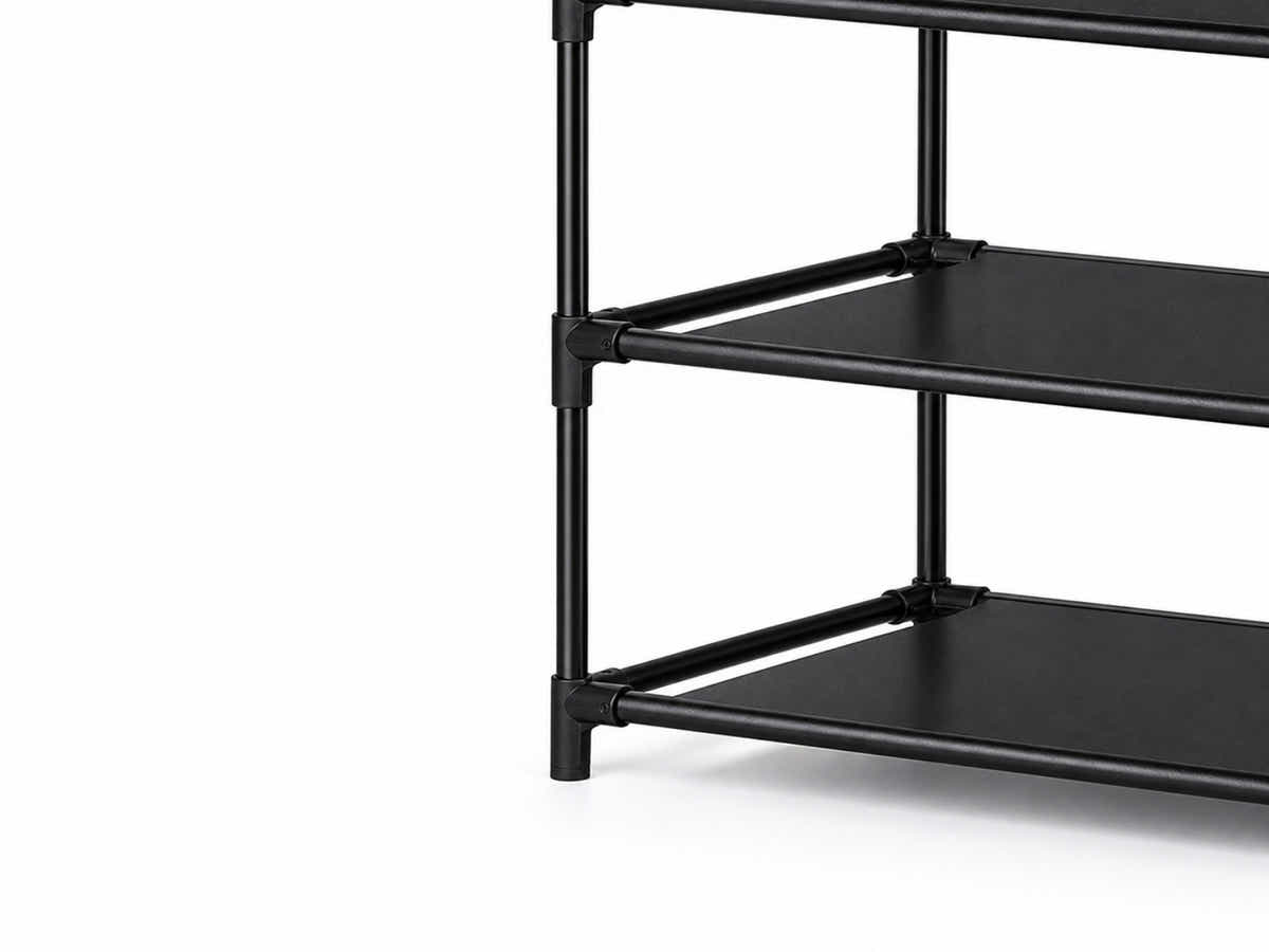 Shoe Rack Cabinet Stackable 50 Pairs 10-Tier Black