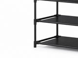 Shoe Rack Cabinet Stackable 50 Pairs 10-Tier Black