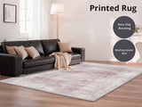 Printed Rug 200cm x 300cm - Maroon Brown