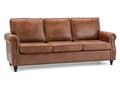 Cassandra 3-seater Sofa PU - Dark Brown