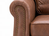 Cassandra 3-seater Sofa PU - Dark Brown