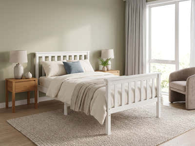 Hampshire Bed Frame Single - White