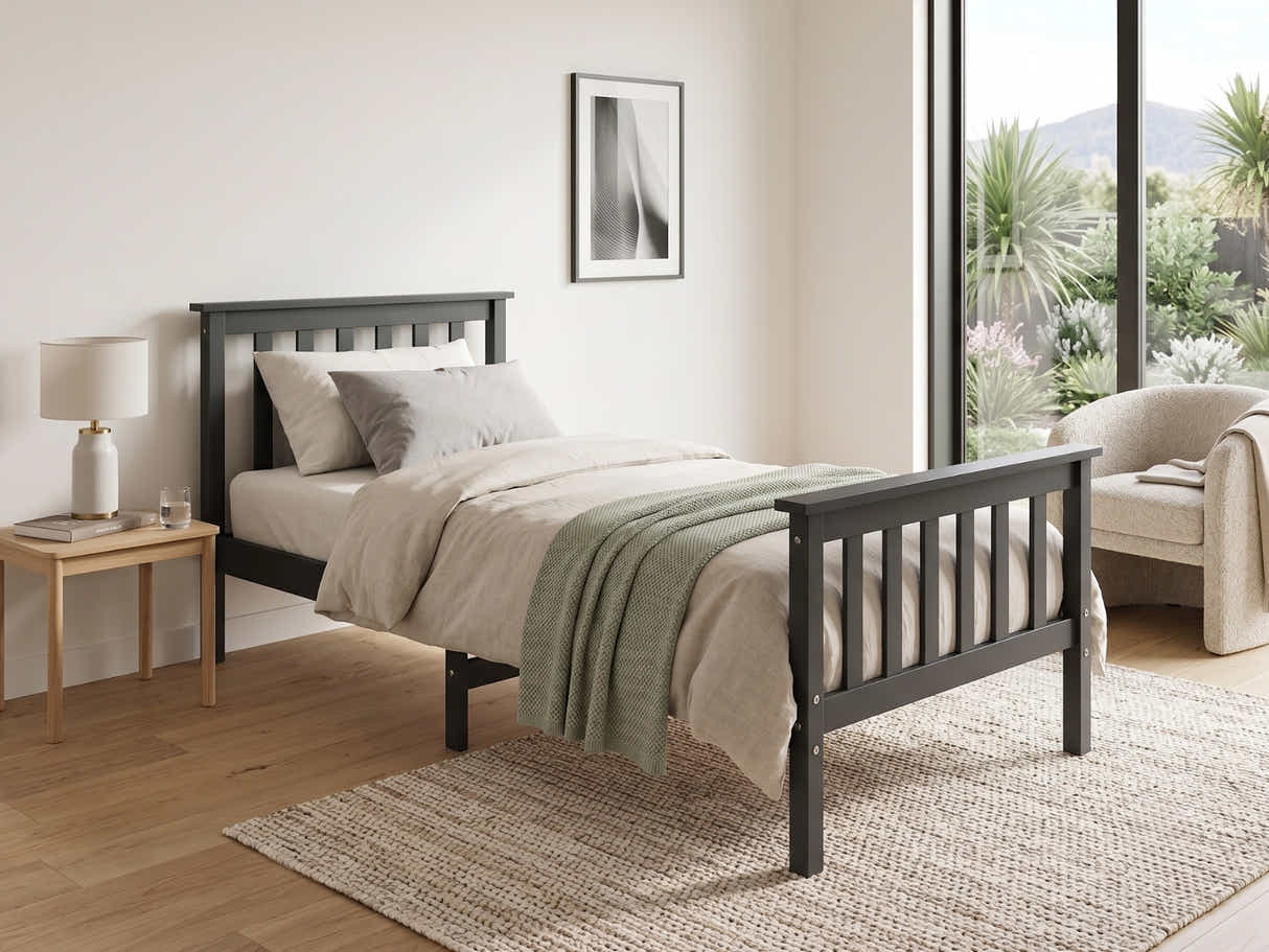 Hampshire Bed Frame Single - Black