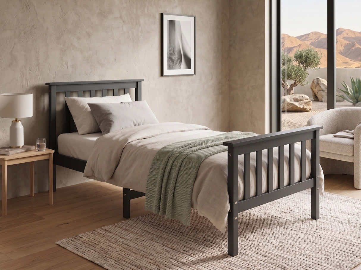 Hampshire Bed Frame King Single - Black