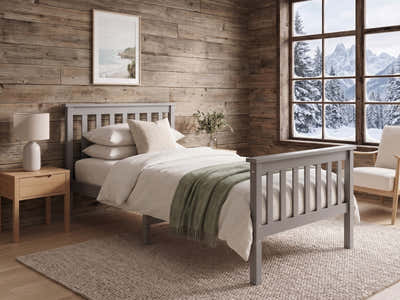 Hampshire Bed Frame King Single - Grey