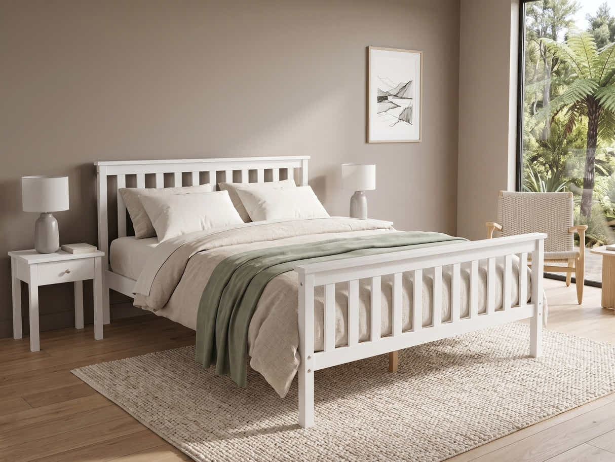 Hampshire Bed Frame Double - White