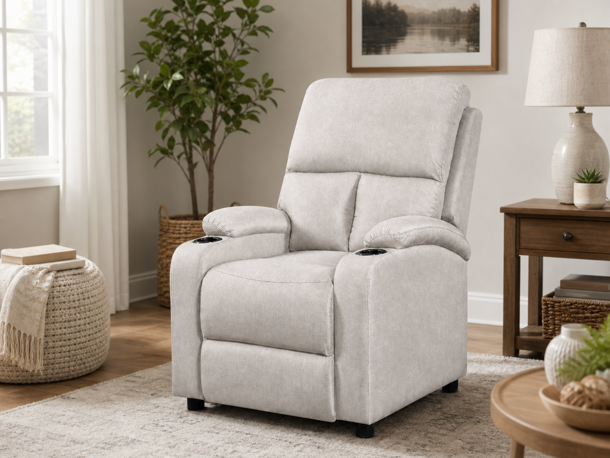 Zola Push Back Recliner Chair Linen Light Grey07