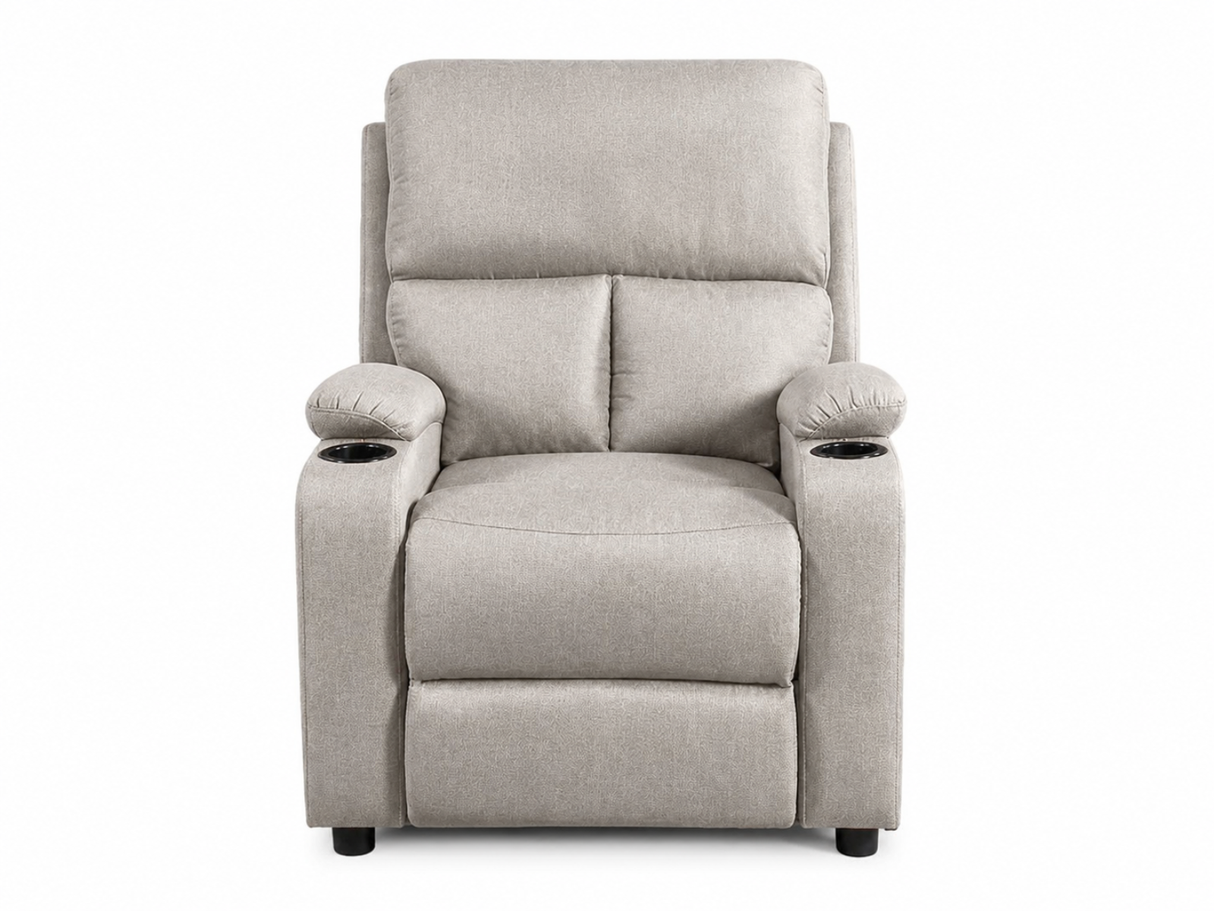Zola Push Back Recliner Chair Linen Light Grey07