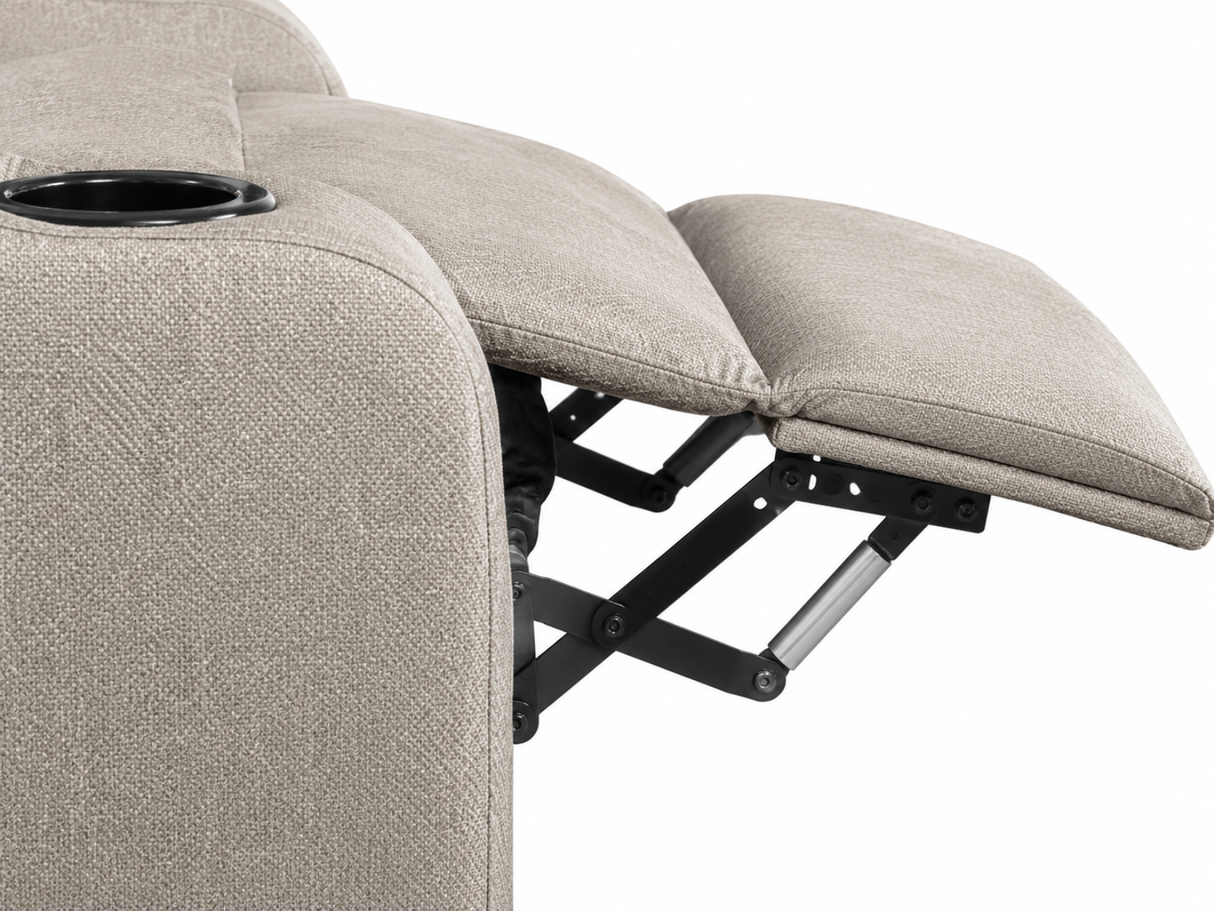 Zola Push Back Recliner Chair Linen Light Grey07