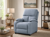 Zola Push Back Recliner Chair Linen - Light Blue