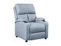 Zola Push Back Recliner Chair Linen - Light Blue
