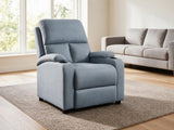 Zola Push Back Recliner Chair Linen - Light Blue
