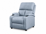 Zola Push Back Recliner Chair Linen - Light Blue