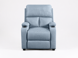 Zola Push Back Recliner Chair Linen - Light Blue