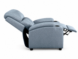 Zola Push Back Recliner Chair Linen - Light Blue
