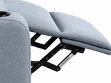 Zola Push Back Recliner Chair Linen - Light Blue