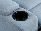 Zola Push Back Recliner Chair Linen - Light Blue