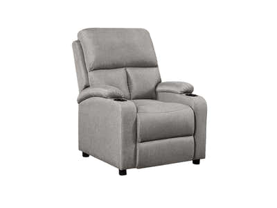 Zola Push Back Recliner Chair Linen - Light Grey