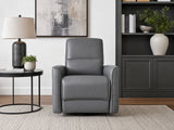Rodger Air Leather Manual Recliner Chair - Grey