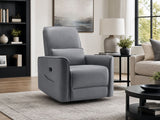 Rodger Air Leather Manual Recliner Chair - Grey