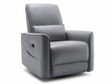 Rodger Air Leather Manual Recliner Chair - Grey