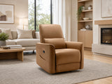 Rodger Air Leather Manual Recliner Chair - Brown