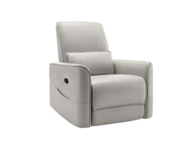 Rodger Air Leather Manual Recliner Chair - Beige
