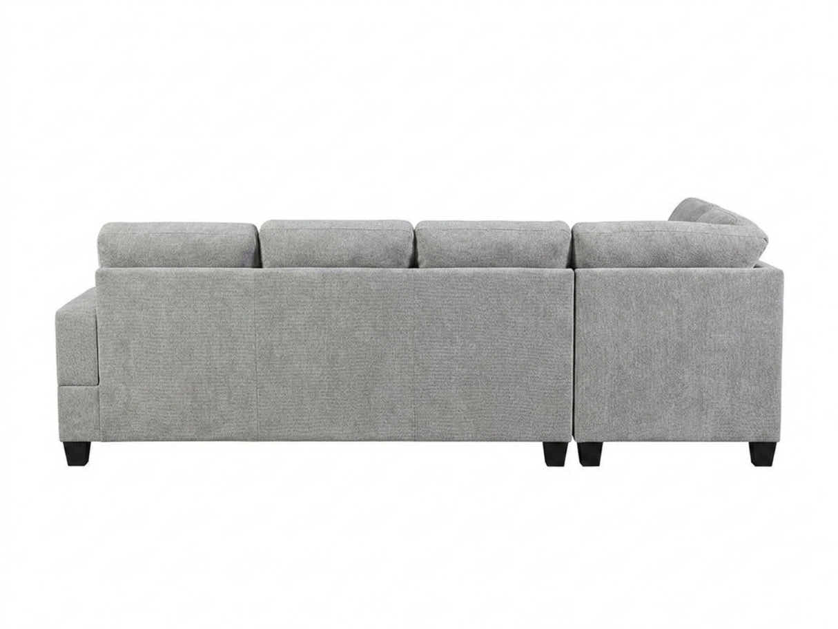 Delano Sectional Linen Sofa with Left Chaise - Grey