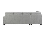 Delano Sectional Linen Sofa with Left Chaise - Grey