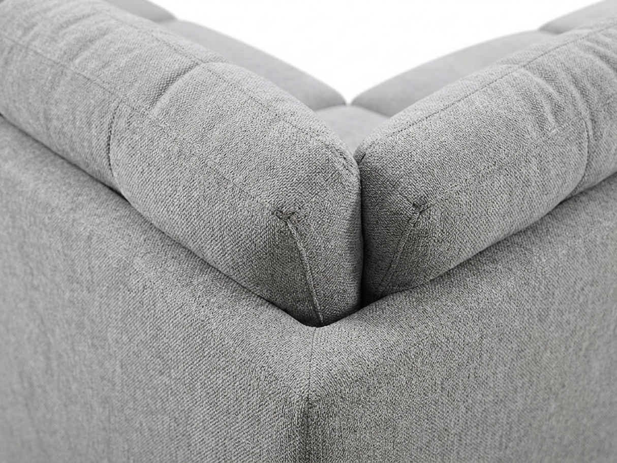 Delano Sectional Linen Sofa with Left Chaise - Grey