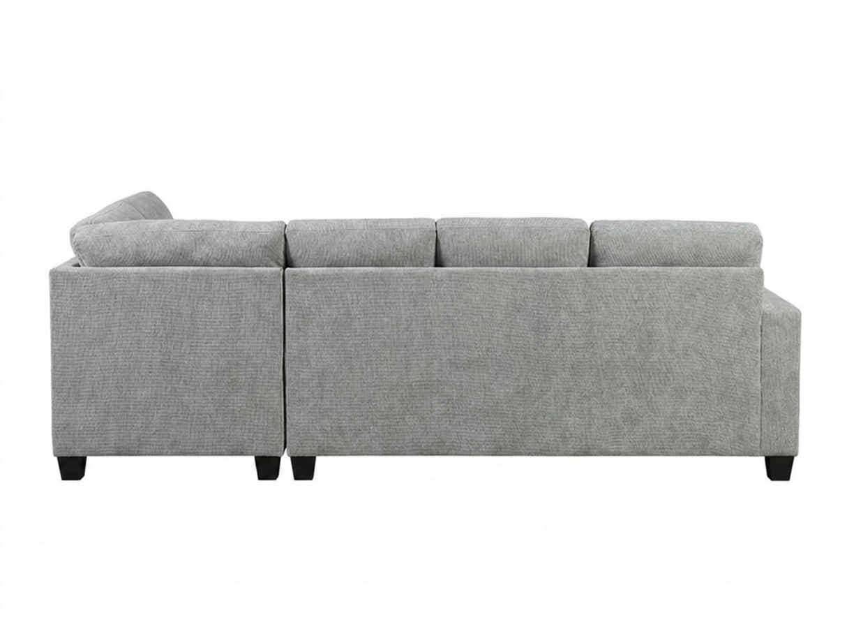 Delano Sectional Linen Sofa with Right Chaise - Grey
