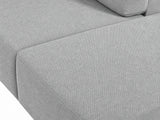 Delano Sectional Linen Sofa with Right Chaise - Grey